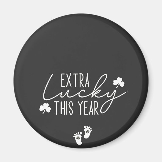 Extra Glück dieses Jahr Schwangerschaft St Patrick Magnet (Vorne)