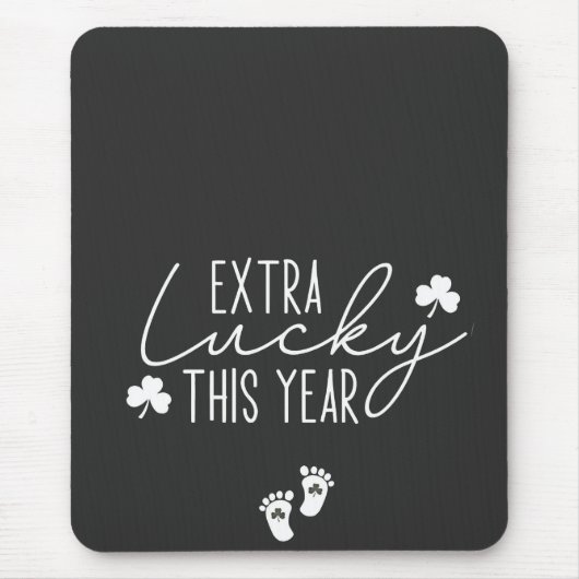 Extra Glück dieses Jahr Schwangerschaft St Patrick Mousepad (Vorne)