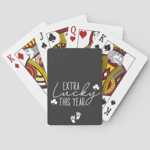 Extra Glück dieses Jahr Schwangerschaft St Patrick Spielkarten