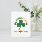 Extra glückliche Irre dieses Jahr lustig Postkarte (Stehend Vorderseite)