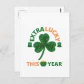 Extra glückliche Irre dieses Jahr lustig Postkarte (Vorne/Hinten)
