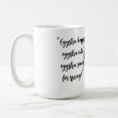 Extra glückliches Osterkunstwerk mit anpassbarem N Kaffeetasse (Links)