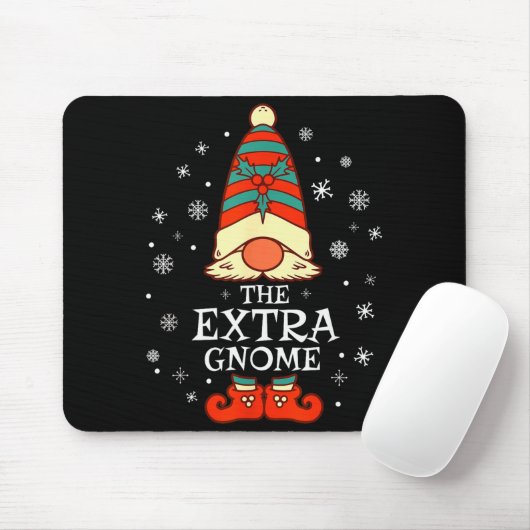 Extra Gnome Xmas Family Christmas Mousepad (Mit Mouse)