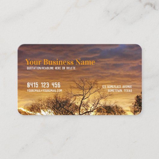 Extra Golden Clouds Business Card Visitenkarte (Vorderseite)