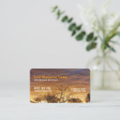 Extra Golden Clouds Business Card Visitenkarte (Stehend Vorderseite)