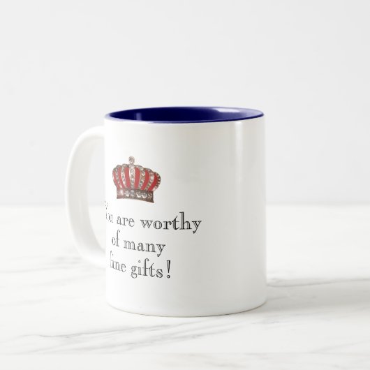 “Extra Groß” Zweifarbige Tasse (Vorderseite Links)