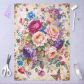 Extra große barocke farbenfrohe Florals Decoupage Seidenpapier (Basteln)