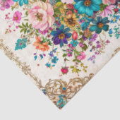 Extra große barocke farbenfrohe Florals Decoupage Seidenpapier (Ausschnitt)