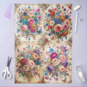 Extra große barocke farbenfrohe Florals Decoupage Seidenpapier (Basteln)