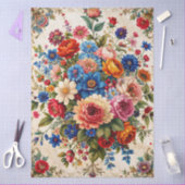 Extra große barocke farbenfrohe Florals Decoupage Seidenpapier (Basteln)