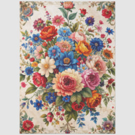 Extra große barocke farbenfrohe Florals Decoupage Seidenpapier