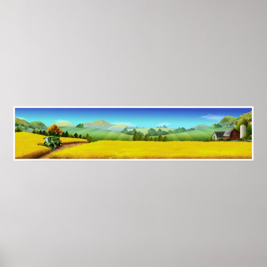Extra große Bauernszene Panorama Art Poster (Vorne)