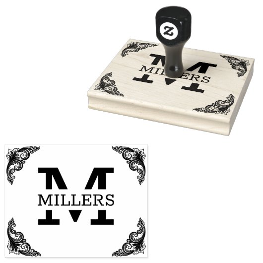 Extra große benutzerdefinierte Monogramm Gummistempel (Stempel)