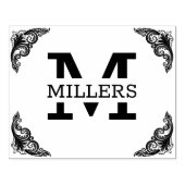 Extra große benutzerdefinierte Monogramm Gummistempel (Prägung)