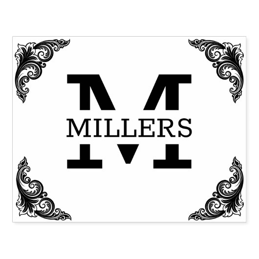 Extra große benutzerdefinierte Monogramm Gummistempel (Prägung)