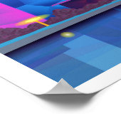 Extra große City Night Scene Panorama Art Poster (Ecke)