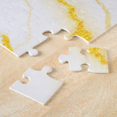 Extra große, edle Gold Glitzer Weißmarmor Puzzle (Seite)
