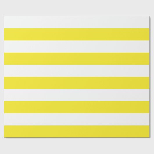 Extra große gelbe und weiße Streifen Geschenkpapier (Flach)