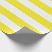 Extra große gelbe und weiße Streifen Geschenkpapier (Ecke)