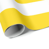 Extra große goldgelbe und weiße Streifen Geschenkpapier (Rolleneckpunkt)