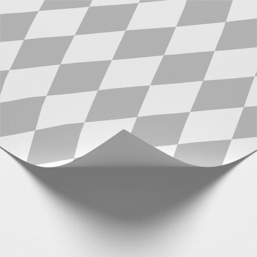 Extra große, graue und weiße Harlequin Geschenkpapier (Ecke)