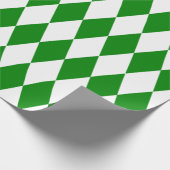 Extra große grüne und weiße Harlequin Geschenkpapier (Ecke)