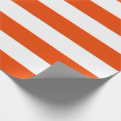 Extra große, helle, orange und weiße Streifen Geschenkpapier (Ecke)