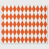 Extra große helle Orange und Weißharlequin Geschenkpapier (Flach)