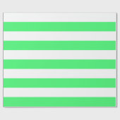 Extra große hellgrüne und weiße Streifen Geschenkpapier (Flach)