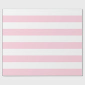Extra große, hellrosa und weiße Streifen Geschenkpapier (Flach)