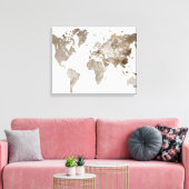 Extra große neutrale Leinwand Weltkarte (Insitu (Wohnzimmer))