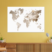 Extra große neutrale Leinwand Weltkarte (Insitu (Wohnzimmer))