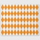 Extra große Orangen- und Weißharlequin Geschenkpapier (Flach)