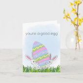 Extra große Osterei Karte (Gelbe Blume)