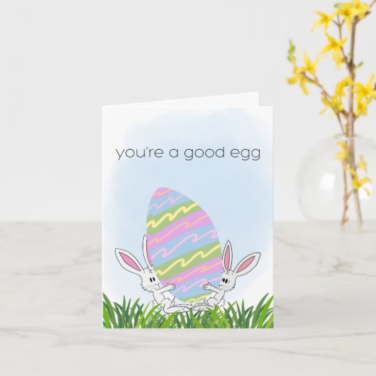 Extra große Osterei Karte (Gelbe Blume)