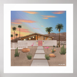 Extra große Printwerbung Mitte des Jahrhunderts Poster