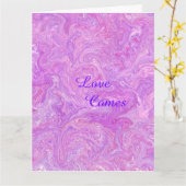 Extra große romantische Liebe rosa Grußkarte Karte (Gelbe Blume)