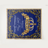 Extra große Royal Blue Gold Prince Baby Hintergrun Wandteppich (Vorderseite (Horizontal))