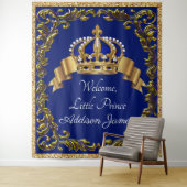 Extra große Royal Blue Gold Prince Baby Hintergrun Wandteppich (Beispiel)