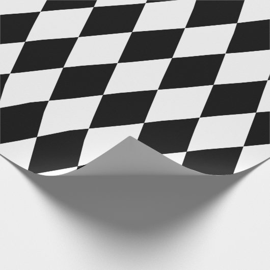 Extra große Schwarz-Weiß-Harlequin Geschenkpapier (Ecke)