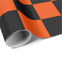 Extra große Schwarz-Weiß-Orange-Karo