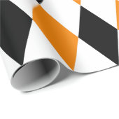 Extra große schwarze, orangefarbene und weiße Harl Geschenkpapier (Rolleneckpunkt)