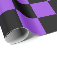 Extra große schwarze und Lila Karo Wrapper
