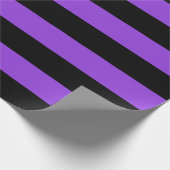 Extra große schwarze und Lila Streifen Geschenkpapier (Ecke)