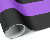 Extra große schwarze und Lila Streifen Geschenkpapier (Rolleneckpunkt)