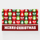 Extra große Vintage Retro-Weihnachtsbaumen und -Bö Banner (Horizontal)