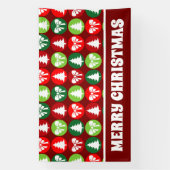 Extra große Vintage Retro-Weihnachtsbaumen und -Bö Banner (Vertikal)