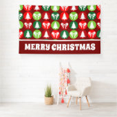 Extra große Vintage Retro-Weihnachtsbaumen und -Bö Banner (Insitu)