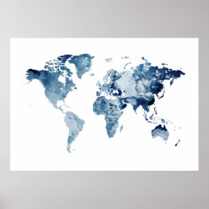 Extra große Weltkarte Poster