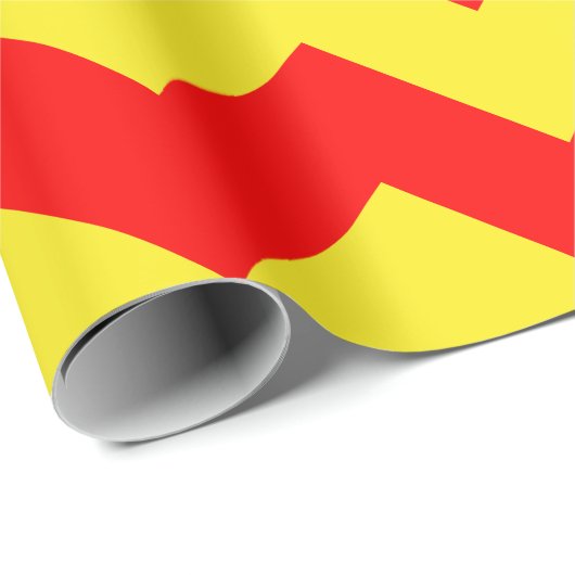 Extra große Zickzack Papiertücher in Rot und Gelb Geschenkpapier (Rolleneckpunkt)